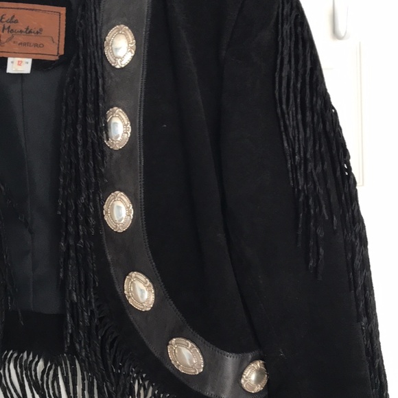 Echo Mountain ,Arturo Suede Leather Bolero Jacket with silver accents - Picture 3 of 6